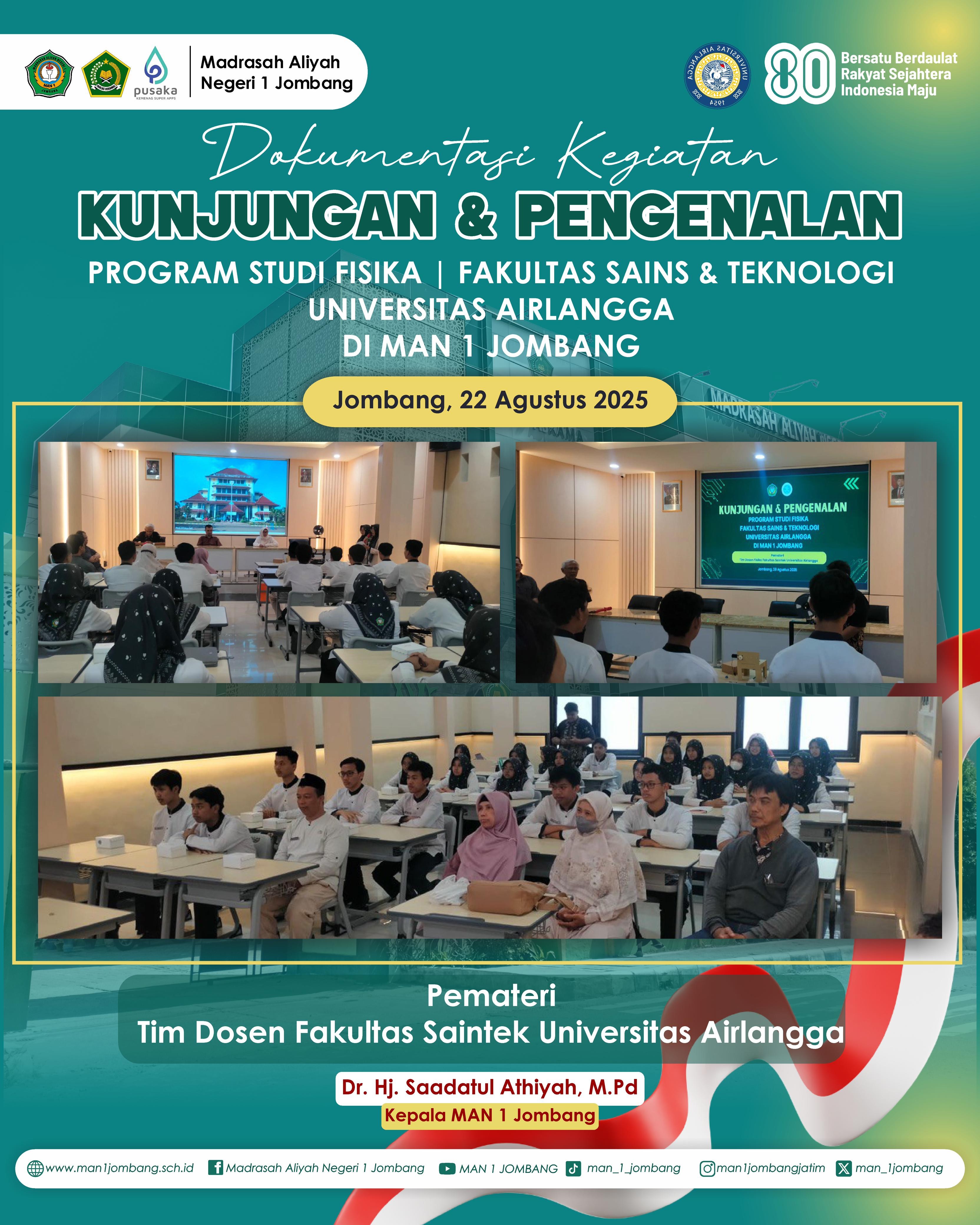 Semarak Kolaborasi Sains: UNAIR Hadir di MAN 1 Jombang Hidupkan Semangat Riset dan Inovasi 3D Printing Biomaterial