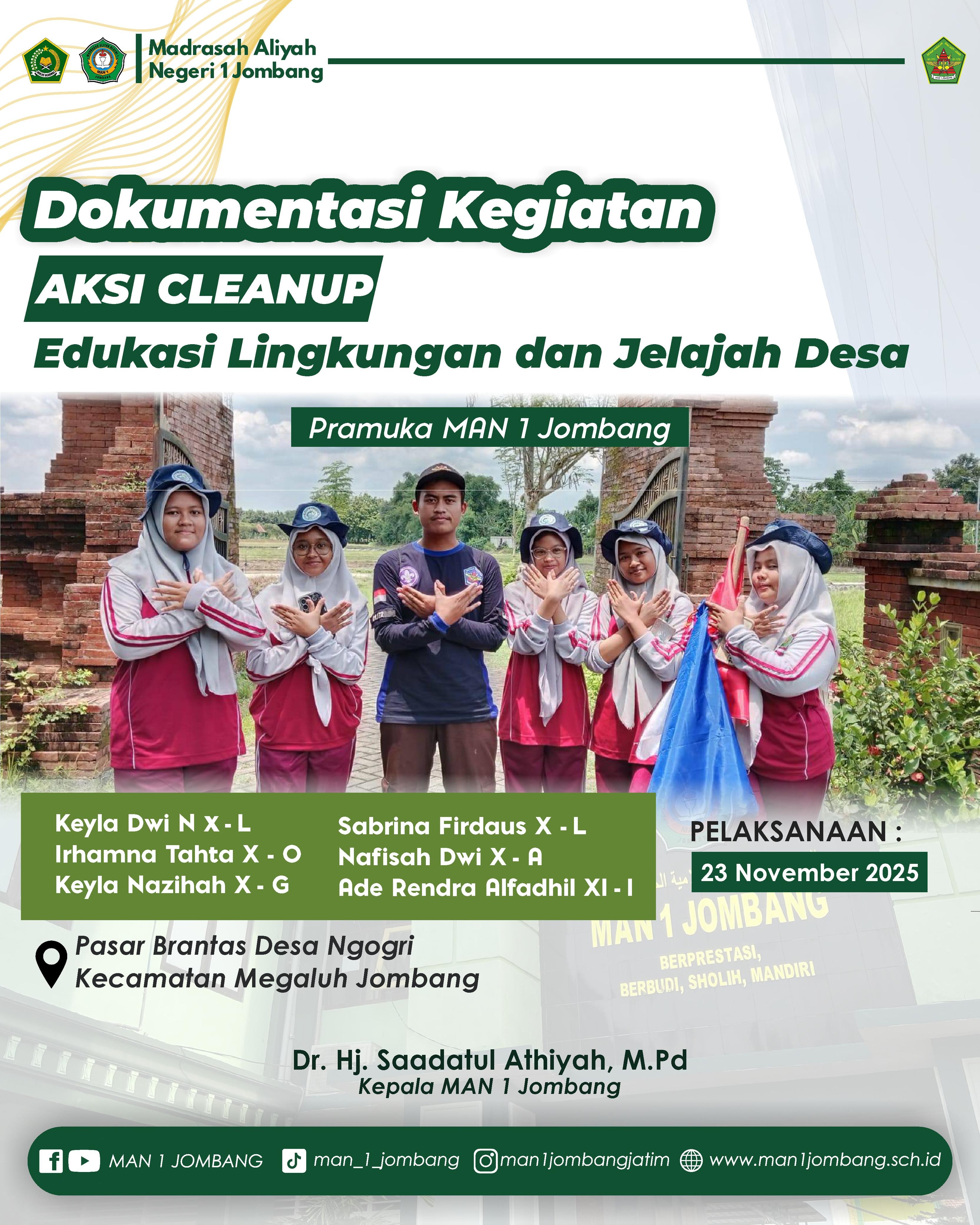 Jejak Langkah Hijau: Pramuka MAN 1 Jombang Menyulam Peduli di Pasar Brantas
